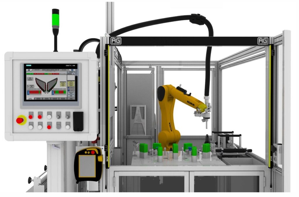 Robotic application of adhesive main view